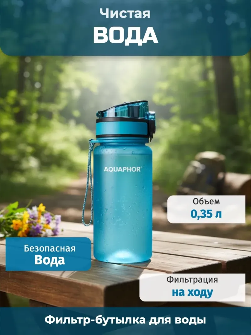 Фильтр-бутылка Аквафор Сити 0,35л (светло-голубой)
